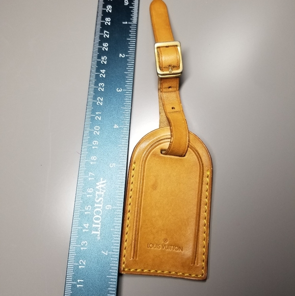 Louis Vuitton Vachetta leather Luggage tag  /France - Picture 5 of 11